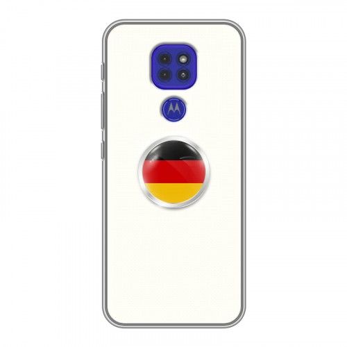Дизайнерский силиконовый чехол для Motorola Moto G9 Play Флаг Германии
