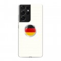 Дизайнерский пластиковый чехол для Samsung Galaxy S21 Ultra Флаг Германии