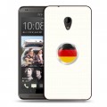 Дизайнерский пластиковый чехол для HTC Desire 700 Флаг Германии