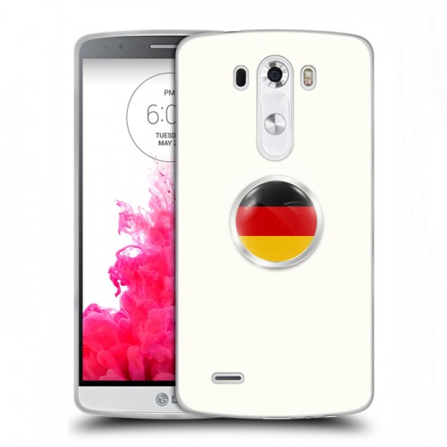 Дизайнерский пластиковый чехол для LG G3 (Dual-LTE) Флаг Германии