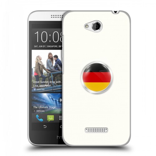 Дизайнерский пластиковый чехол для HTC Desire 616 Флаг Германии