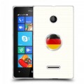 Дизайнерский пластиковый чехол для Microsoft Lumia 435 Флаг Германии