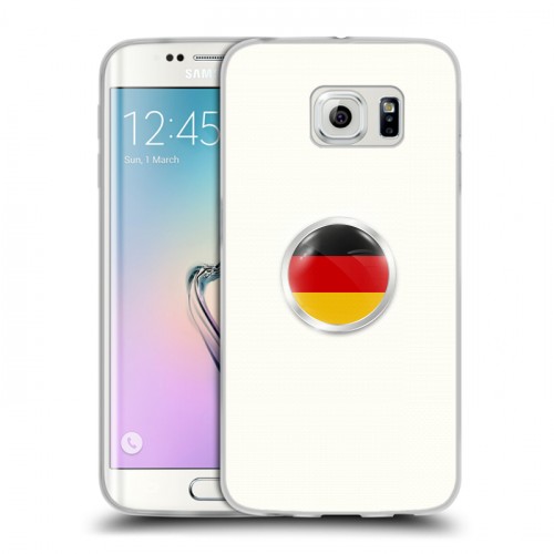 Дизайнерский пластиковый чехол для Samsung Galaxy S6 Edge Флаг Германии