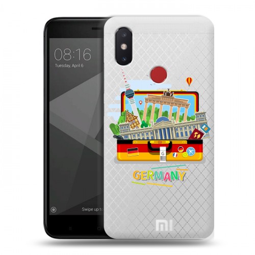 Полупрозрачный дизайнерский пластиковый чехол для Xiaomi Mi8 SE Флаг Германии