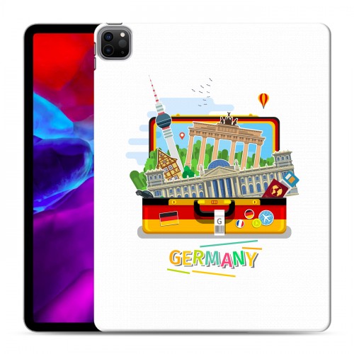 Полупрозрачный дизайнерский пластиковый чехол для Ipad Pro 12.9 (2020) Флаг Германии