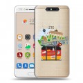 Полупрозрачный дизайнерский пластиковый чехол для ZTE Blade V8 Флаг Германии