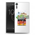 Полупрозрачный дизайнерский пластиковый чехол для Sony Xperia XZs Флаг Германии