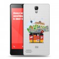 Полупрозрачный дизайнерский силиконовый чехол для Xiaomi RedMi Note Флаг Германии