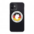 Полупрозрачный дизайнерский пластиковый чехол для Iphone 12 Mini Флаг Германии