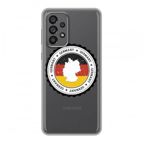 Полупрозрачный дизайнерский пластиковый чехол для Samsung Galaxy A73 5G Флаг Германии
