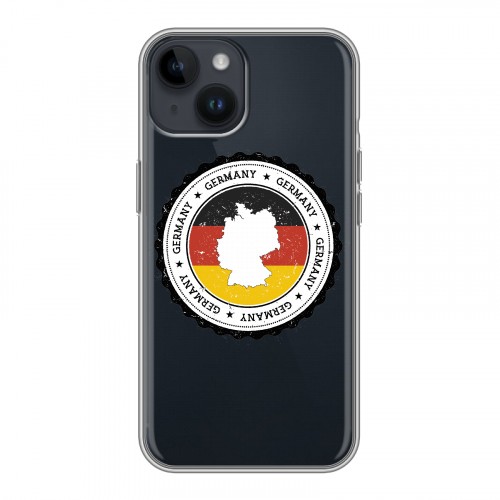 Полупрозрачный дизайнерский пластиковый чехол для Iphone 14 Флаг Германии