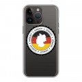 Полупрозрачный дизайнерский силиконовый чехол для Iphone 14 Pro Max Флаг Германии