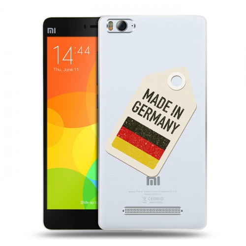 Полупрозрачный дизайнерский пластиковый чехол для Xiaomi Mi4i Флаг Германии