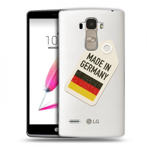 Полупрозрачный дизайнерский силиконовый чехол для LG G4 Stylus Флаг Германии