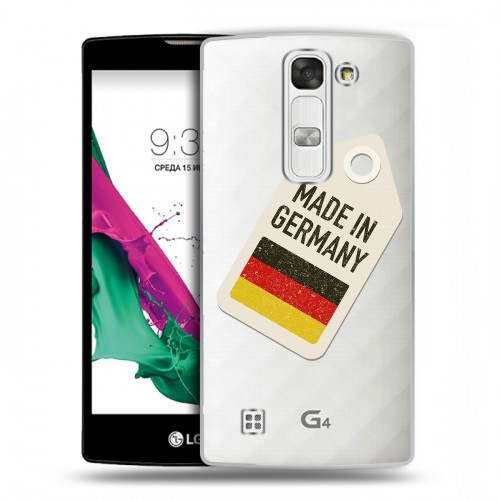 Полупрозрачный дизайнерский пластиковый чехол для LG G4c Флаг Германии