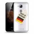 Полупрозрачный дизайнерский пластиковый чехол для Huawei G8 Флаг Германии