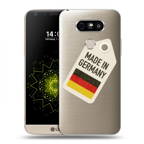 Полупрозрачный дизайнерский пластиковый чехол для LG G5 Флаг Германии