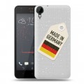Полупрозрачный дизайнерский пластиковый чехол для HTC Desire 825 Флаг Германии