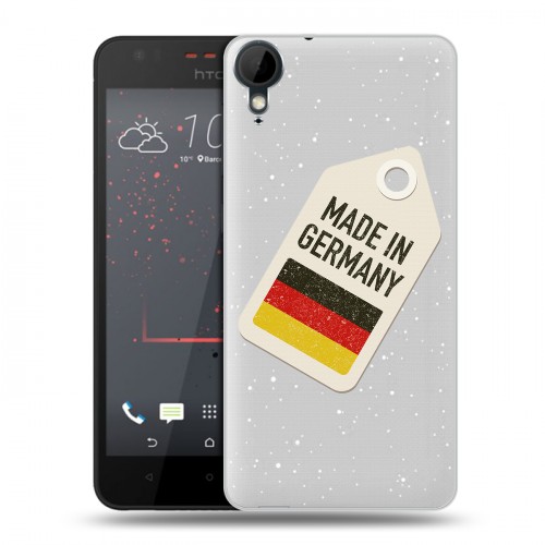 Полупрозрачный дизайнерский пластиковый чехол для HTC Desire 825 Флаг Германии