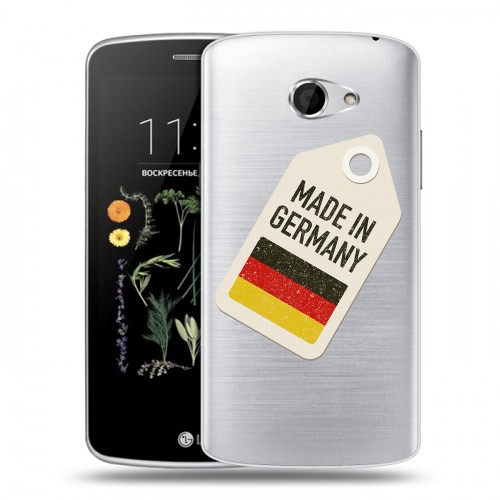 Полупрозрачный дизайнерский пластиковый чехол для LG K5 Флаг Германии