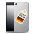 Полупрозрачный дизайнерский пластиковый чехол для Sony Xperia E5 Флаг Германии