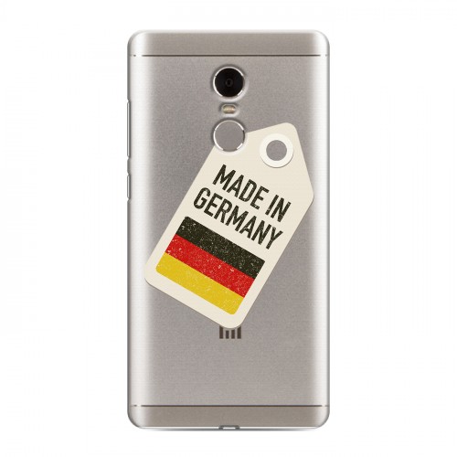 Полупрозрачный дизайнерский пластиковый чехол для Xiaomi RedMi Note 4 Флаг Германии