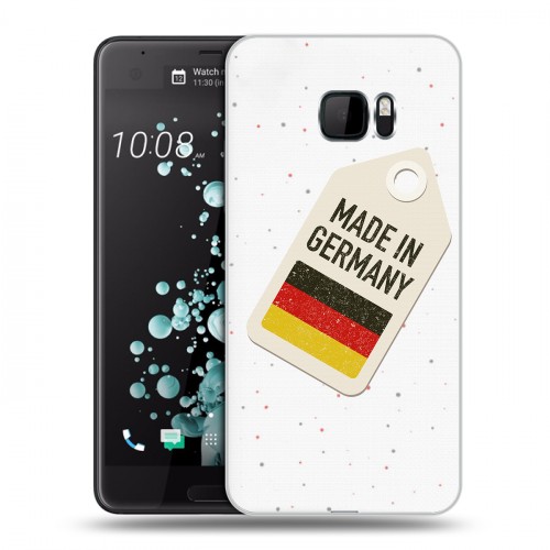 Полупрозрачный дизайнерский пластиковый чехол для HTC U Ultra Флаг Германии