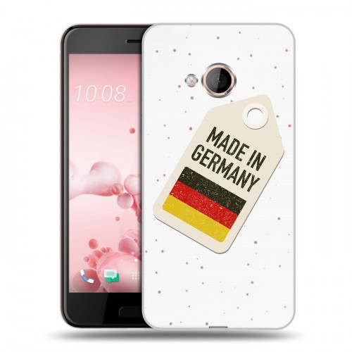Полупрозрачный дизайнерский силиконовый чехол для HTC U Play Флаг Германии