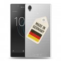 Полупрозрачный дизайнерский пластиковый чехол для Sony Xperia L1 Флаг Германии