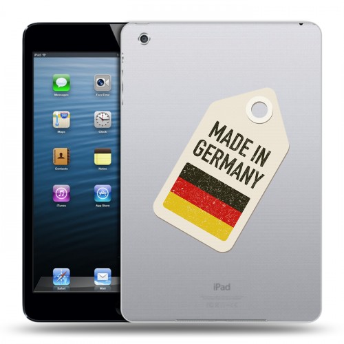 Полупрозрачный дизайнерский пластиковый чехол для Ipad Mini Флаг Германии