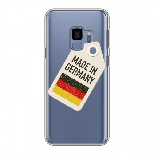 Полупрозрачный дизайнерский пластиковый чехол для Samsung Galaxy S9 Флаг Германии