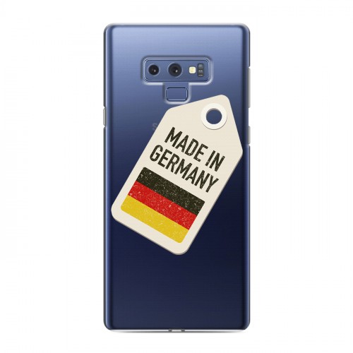 Полупрозрачный дизайнерский силиконовый с усиленными углами чехол для Samsung Galaxy Note 9 Флаг Германии