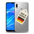 Полупрозрачный дизайнерский пластиковый чехол для Huawei Y6 (2019) Флаг Германии