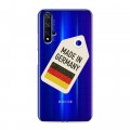 Полупрозрачный дизайнерский пластиковый чехол для Huawei Honor 20 Флаг Германии