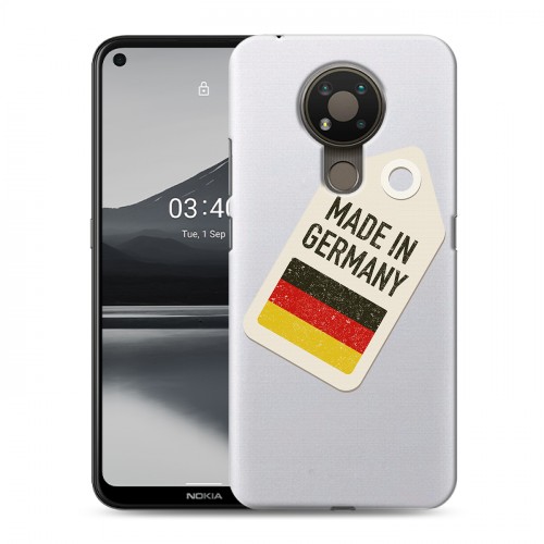 Полупрозрачный дизайнерский пластиковый чехол для Nokia 3.4 Флаг Германии