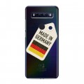 Полупрозрачный дизайнерский пластиковый чехол для TCL 10 SE Флаг Германии