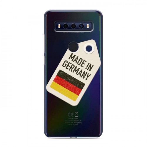 Полупрозрачный дизайнерский пластиковый чехол для TCL 10 SE Флаг Германии