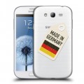 Полупрозрачный дизайнерский пластиковый чехол для Samsung Galaxy Grand Флаг Германии