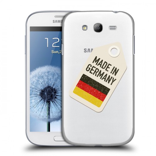 Полупрозрачный дизайнерский пластиковый чехол для Samsung Galaxy Grand Флаг Германии