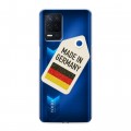Полупрозрачный дизайнерский силиконовый с усиленными углами чехол для Realme Narzo 30 5G Флаг Германии