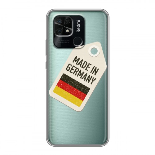Полупрозрачный дизайнерский силиконовый чехол для Xiaomi Redmi 10C Флаг Германии