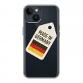 Полупрозрачный дизайнерский пластиковый чехол для Iphone 14 Флаг Германии