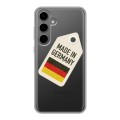 Полупрозрачный дизайнерский силиконовый чехол для Samsung Galaxy S24 Plus Флаг Германии