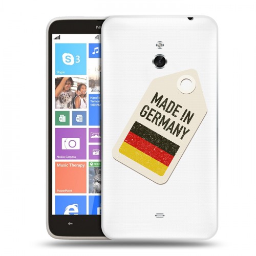 Полупрозрачный дизайнерский пластиковый чехол для Nokia Lumia 1320 Флаг Германии