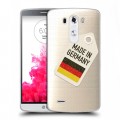 Полупрозрачный дизайнерский силиконовый чехол для LG G3 (Dual-LTE) Флаг Германии