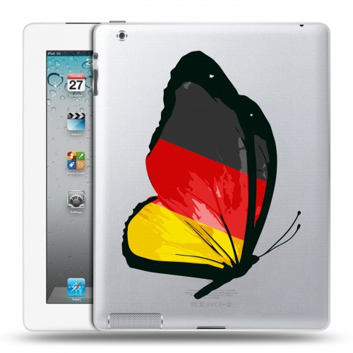 Полупрозрачный дизайнерский пластиковый чехол для Ipad 2/3/4 Флаг Германии