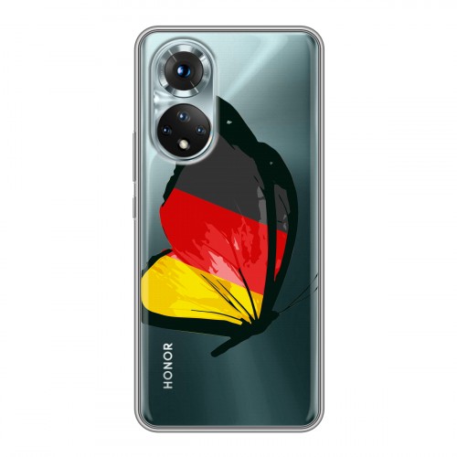 Полупрозрачный дизайнерский силиконовый чехол для Huawei Honor 50 Флаг Германии