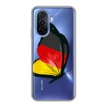 Полупрозрачный дизайнерский пластиковый чехол для Huawei Nova Y70 Флаг Германии