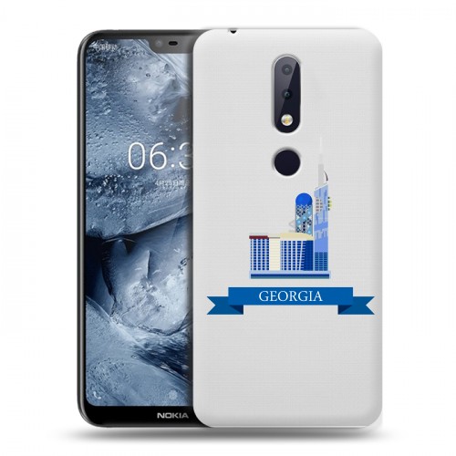 Дизайнерский пластиковый чехол для Nokia 6.1 Plus Грузия