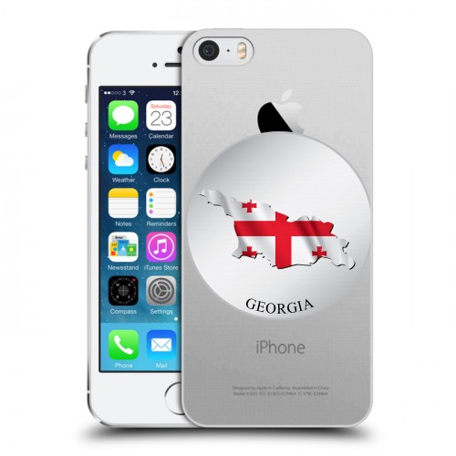 Дизайнерский пластиковый чехол для Iphone 5s Грузия